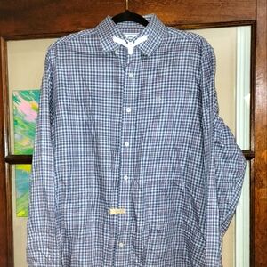 Southern Tide Shelter Deck Plaid Long Sleeve Sportshirt  Size Medium